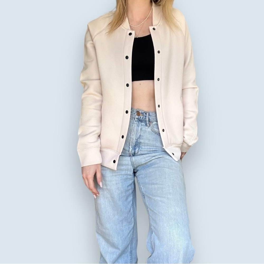 Zella Blush Pink Baseball Jacket (Size Small)